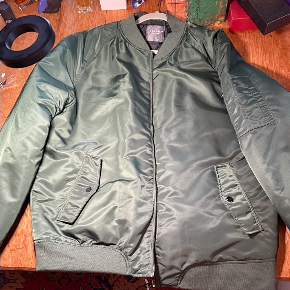 Men's Green Primark Bomber Jacket
